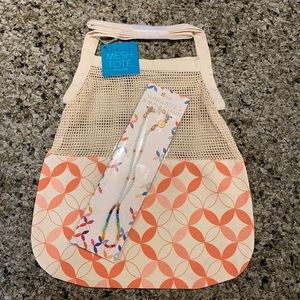 Erin Condren mesh bag and mask/sunglasses chain
